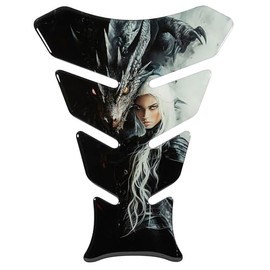 Tankpad Motorrad Drachenkönigin Fantasy Drache mystisch episch Art 3D Gel Sticker X509966VA
