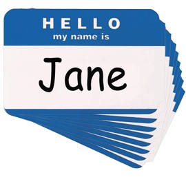 1InTheOffice Name Tag Stickers, "Hello My Name is" Stickers, Sticker Name Tags, Blue, 100 Pieces