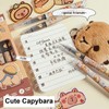 MOZXIRZ 6 Pcs Rolling Ball Pens Cute Capybara Liquid Ink