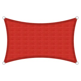 Ifenceview 7'x7'-7'x24' Rectangle UV Blocking Sun Shade Sail Canopy Awning for Patio Yard Garden Driveway Outdoor Facility (7' x 10', Red)