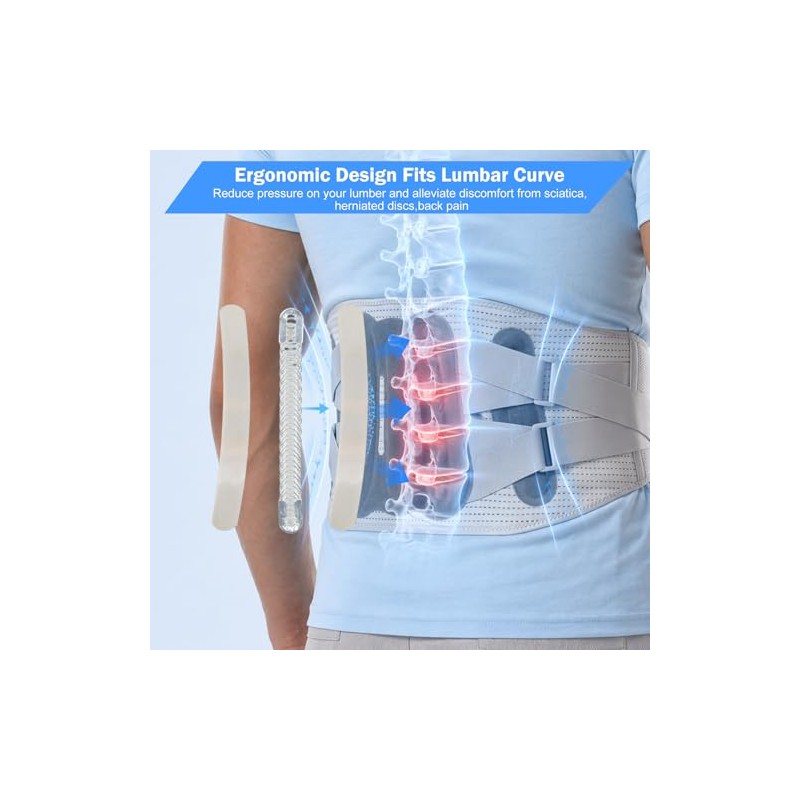 NuCamper Faja lumbar para aliviar el dolor de espalda baja.