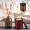 12 Pack Amber Glass Jars, 8 Oz Thick Amber Round