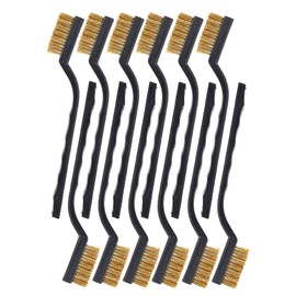 SUJAYU Brass Wire Brush Rust Remover, Small Wire Brush for Cleaning, Paint Stripper for Metal, Wood, Rustoleum Fabric Spray Paint (Brass, 12.00)