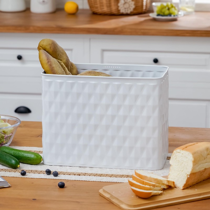 HOME PALETTE Extra Large Bread Box for Kitchen Countertop Corner