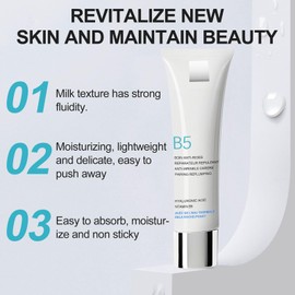 Anti-Falten Serum,Anti-Aging-Creme,Anti-Falten Creme für sichtbar glatte Haut,Hyalu B5 Reichhaltig,40 ml,Regenerierend und aufpolsternd,Für empfindliche Haut