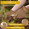 HANDLANDY Leather Gardening Gloves, Work Gloves for Men and Women,