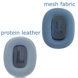 ear cushions for appple AirPods Max replacement leather earpads sweat proof ear cups cushion replace for airpod max headphone with protein leather memory foam and magnet (blue)
