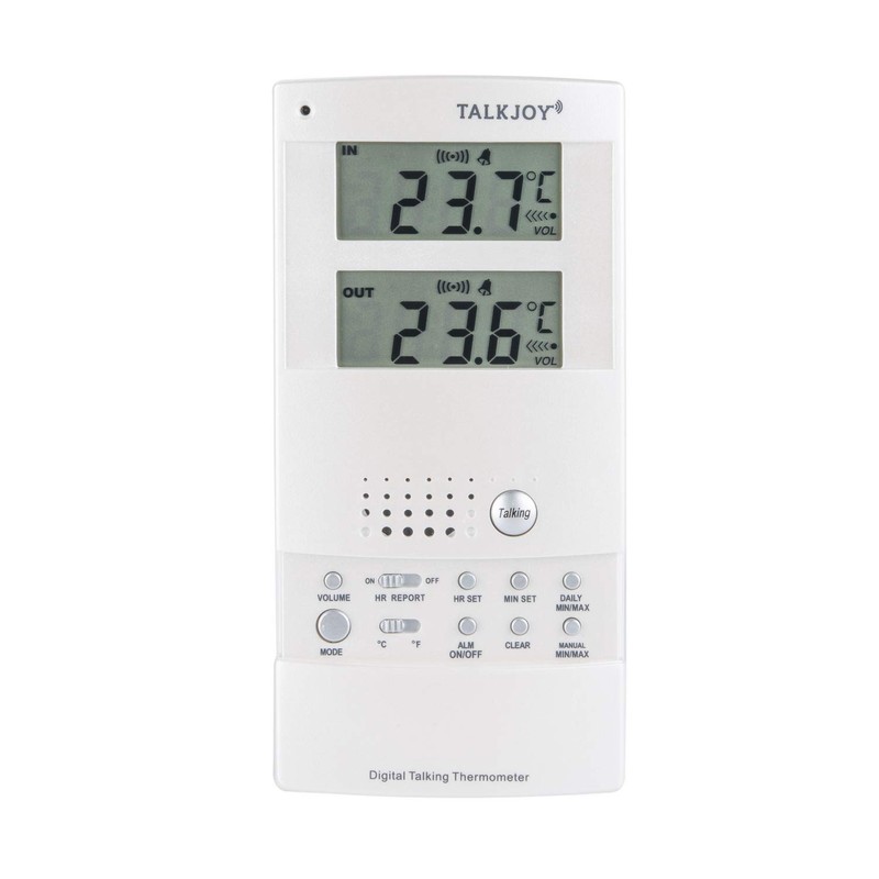 Professional Talking Indoor and Outdoor Thermometer Frost Warning Room Thermometer