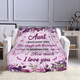 Aunt Gifts Blanket 40"x50", to My Best Aunt Gifts Blanket, Aunt Birthday Gifts, Aunt Gifts Throw Blanket, Best Auntie Ever Gifts, Cool Auntie Gifts from Nephew, Happy Birthday Gifts Ideas for Aunt