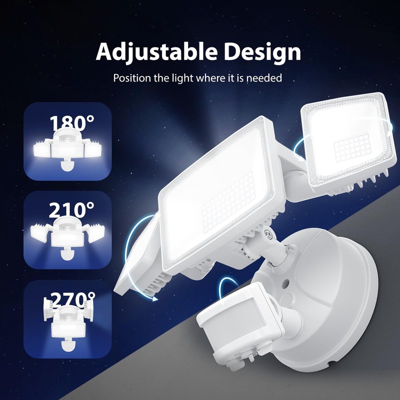 Onforu 65W LED Flood Light Motion Sensor Outdoor, 6500lm LED