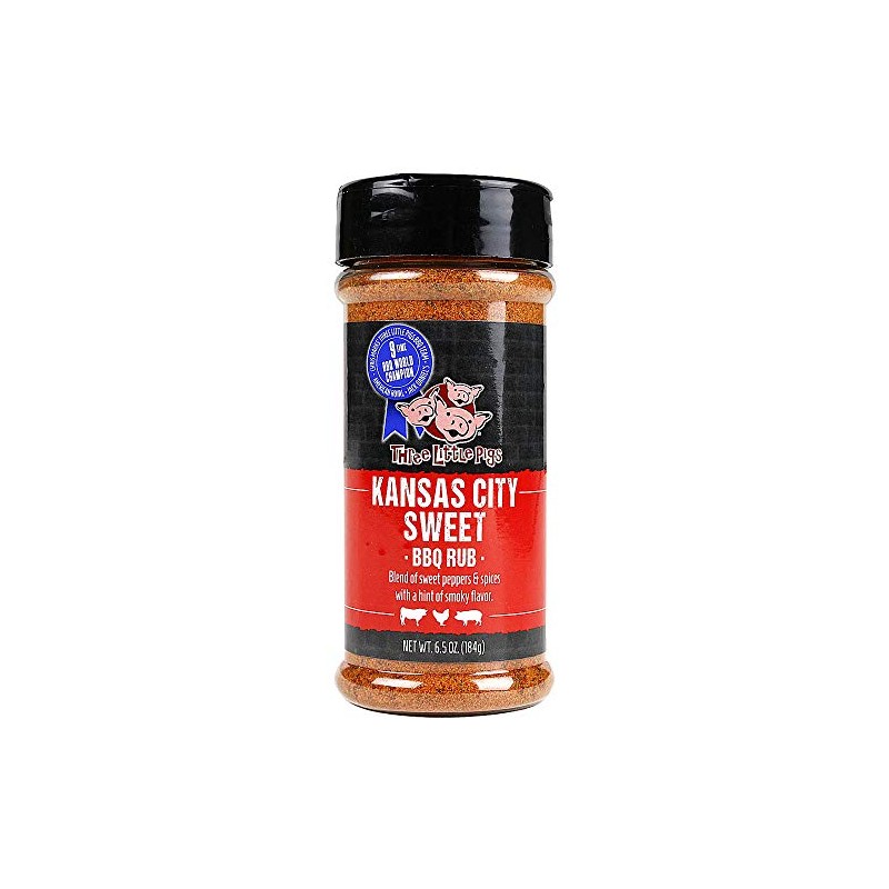 Three Little Pigs Kansas City Sweet Rub 6.5 Ounce
