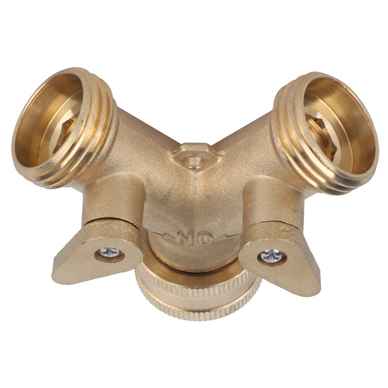 Garden Hose Splitter 2Way AllBrass Heavy Duty Simple Operation Outlet