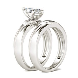 Jeulia Wedding Rings Engagement Rings for Women Anniversary Promise Ring Bridal Sets 925 Sterling Silver with 1.6 ct Primary Stone+ 0.32 ct Side Stone (Silver, M 1/2)