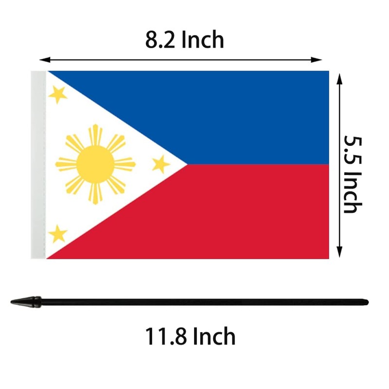 Philippines & US American Friendship Table Flag Display, USA &