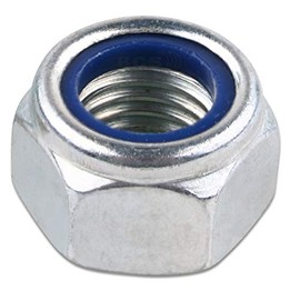 M10 Locking Nuts Pack of 25 DIN 985 Galvanised Stop Nuts Self-Locking Nuts Clamping Nuts Hex Nuts Locking Nut
