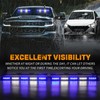XRIDONSEN 2x 17 inch Blue White Emergency Dash Strobe Lights