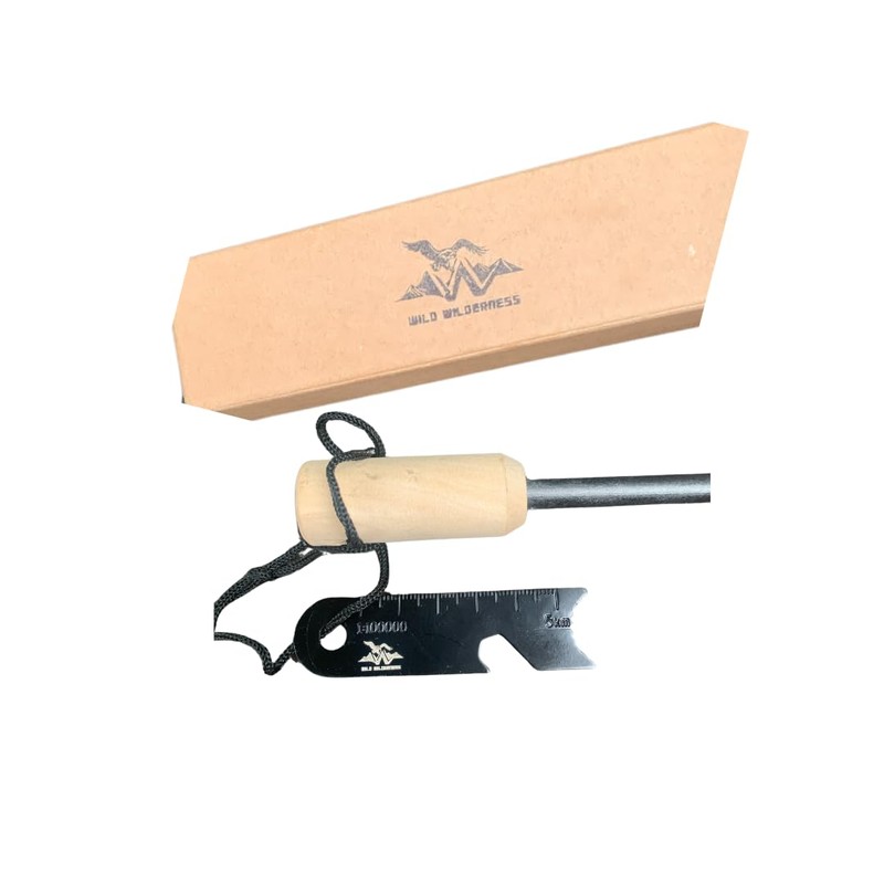 Wild Wilderness Survival Fire Steel, Flint Striker Steel Fire Starter