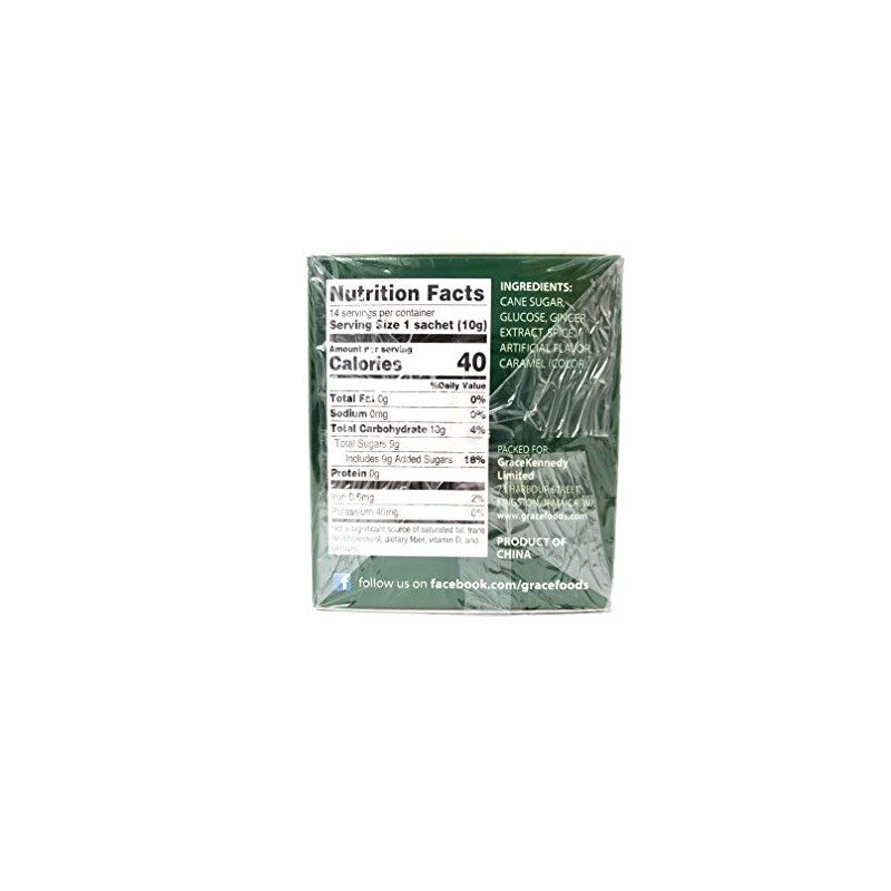 Grace Instant Ginger Pre-Sweetened Original Tea (2 Pack, Total of
