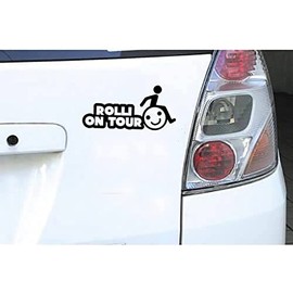 Homry UUSticker Rollstuhl in Flammen Aufkleber 135x95mm Rolli Rollstuhlfahrer Auto (Black)
