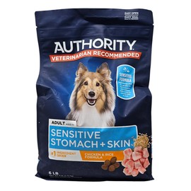 Authority Adult Sensitive Stomach and Skin Chicken and Rice Dry Dog Food, 6 Pound Bag