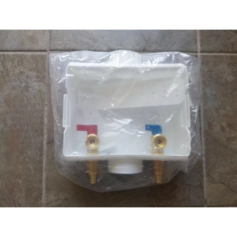 IPS Water-Tite Washing Machine Outlet Box Brass Quarter Turn Valves