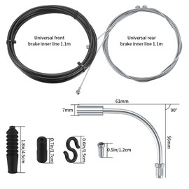 Bicycle Brake Cable Set, Universal Bike Brake Shifter Cable Kit, Bicycle Inner Cable Set with 90 Degrees 2 V Brake Manifolds, for Mountain/Road Bike Bicycle Shift Cable and Transmission Cable