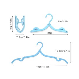 20 PCS Coat Hangers Adult Space Saving Hangers YSTP Portable Folding Plastic Clothes Hangers Magic Folding Coat Racks Travel Hanger Plastic Clot