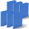 Henoyso 6 Pcs Mini 3 Ring Binders Plastic 1/2'' Binder,