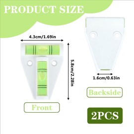 2 Pcs T Type Spirit Level, Mini Spirit Level Caravan Trailer Motor Home T Type Spirit Level Caravan Accessories Gadgets 2 Way Bubble Leveling Device Small Cross Check Spirit Bubble Level