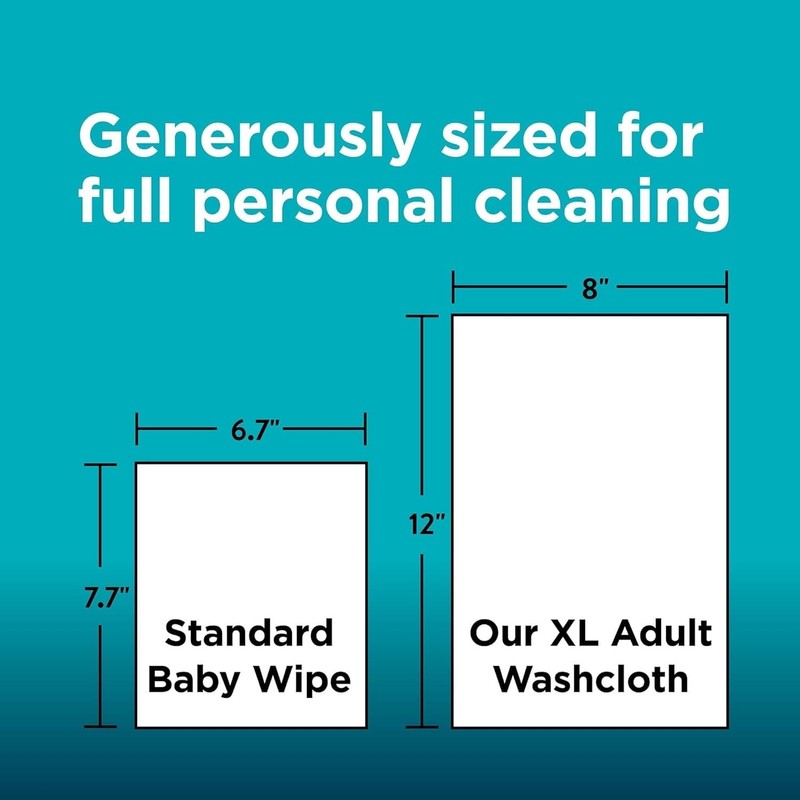Assurance Wipes for adults - Premium Disposable Washcloths XL 96