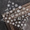 30 Sheets Christmas Nail Art Stickers Snowflake Nail Stickers White