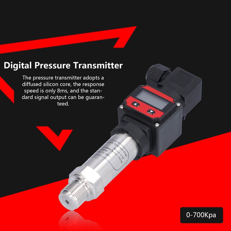 DC24V Digital Pressure Transmitter Diffused Silicon Sensor with LCD Display