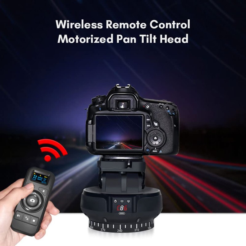 Andoer YT1200 Motorized Pan Tilt Head 2axis Panoramic Head 360