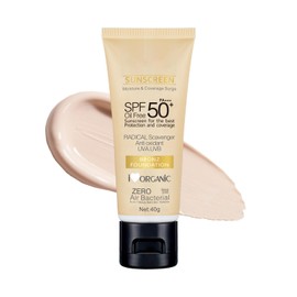 Tinted Sunscreen Spf 50 - Face Sun Cream Spf 50 For Daily Makeup & Sun Protection - Bronze Factor 50 Face Cream - Against UV Rays, Sheer To Medium Coverage, Lightweight And Oil-Free