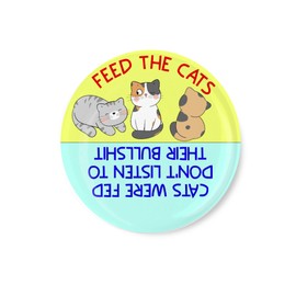 3.5 Inch Feed The Cats Adult Version Cat Feeding Reminder Refrigerator Magnet