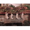 Springfever Stocking Country MERRY CHRISTMAS TO ALL.. plain Burlap-Style Stocking