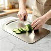 Stainless Steel Kitchen Prep Board Set, Arch-Shaped Metal Cutting Board