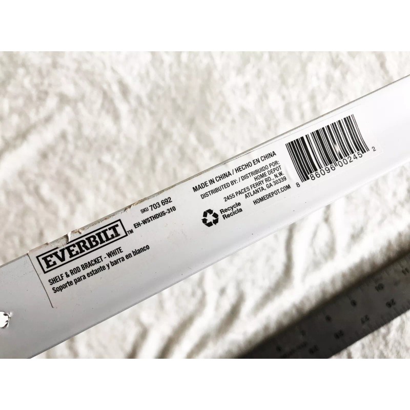 Everbilt 1 New Everbilt EH-WSTHOUSH-310 White Steel Closet Rod 14"