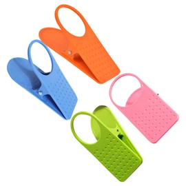 DOITOOL Holder Cup 4pcs Portable Desk Side Cup Clip Drinking Cup Holder Clip Teacup Clamp Tabletop Gadget Water Bottle Clip ( Random Color )