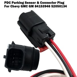 LIZAPUS PDC Parking Sensor & Connector Plug pigtail Kit Compatible with Buick Chevy GMC GM 84153946 52050134, 23130107, 23428268