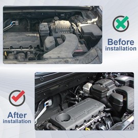 COOL STAR Air Intake Hose Tube Compatible with Kia Sorento 2.4L 2011-2013 Compatible with Hyundai Santa Fe 2.4L 2010-2012 Replaces 281402P200 Engine Vacuum Tee Connectors