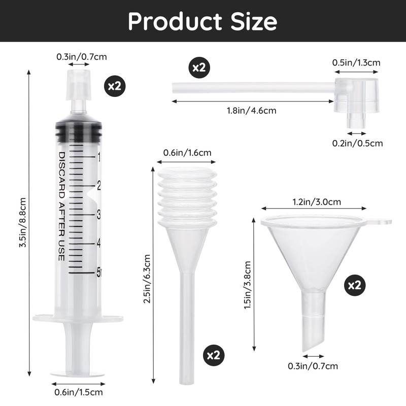 Segbeauty 5ml Perfume Refill Tool Kit, 8pcs Plastic Clear Perfume