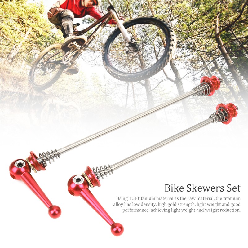 Bicycle Wheel Hub Front and Rear Skewers Mountain Bike Quick