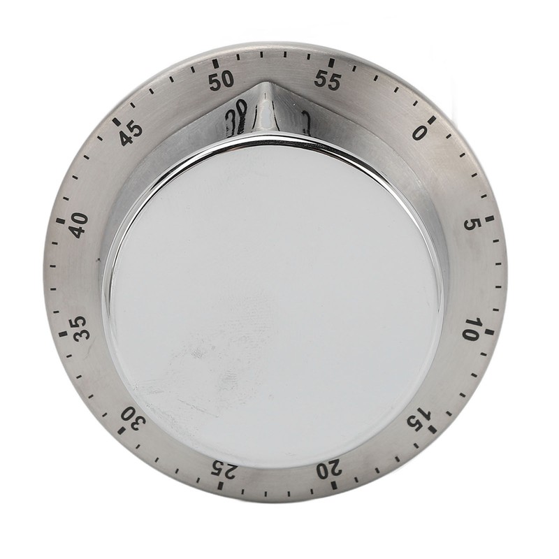Mechanical Timer Accurate Quiet Counting Loud Alarm Sound Silver Timing