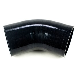 Squirrelly 3.25" inch 3-Ply 45 Degree Elbow Silicone Coupler Turbo Intake Intercooler Pipe Black