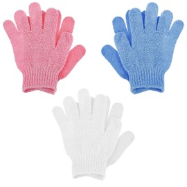 6 Pcs Exfoliating Gloves, Bamboo Shower Gloves, Bamboo Exfoliator Mitt Body Scrub Exfoliating Washcloths Scrubbing Glove for Shower, Spa, Massage and Dead Skin Cell Remover Loofah