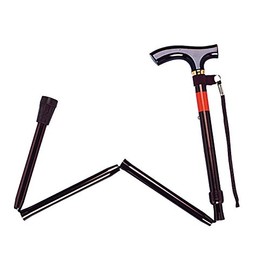 Kowa Seisakusho E-248 Folding Cane with Pitch, Brown