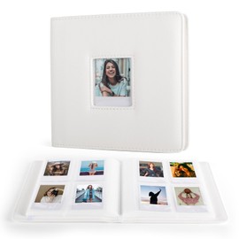 kinokoo Polaroid GO 288 Pocket Photo Album for Polaroid GO Instant Camera PU Leather Large Capacity Album for Polaroid GO Camera Film 2.62x2.12 Inch Film Collection Souvenir Photo Album (White)