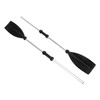 125cm/49.2in Detachable Afloat Oars Aluminum Alloy Paddles Dual End Portable