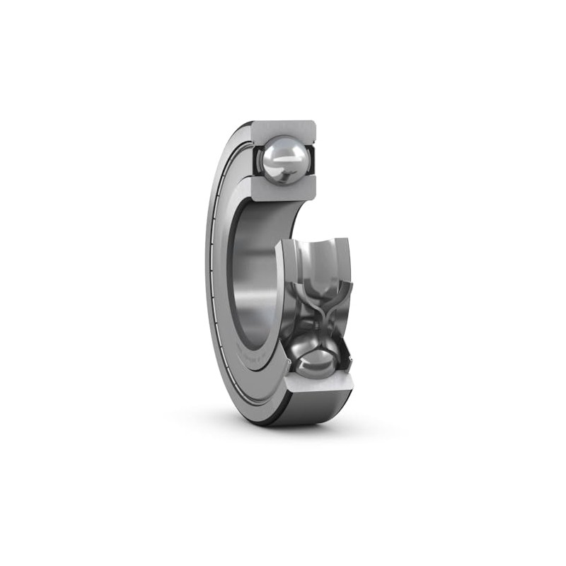 SKF Radial Deep Groove Ball Bearing, 6 ID, Bearing steel